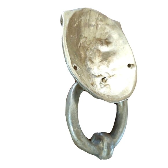 Solid Brass Metal Classical Ornate Lion Head Door Knocker Decorative Antique - Picture 7 of 8